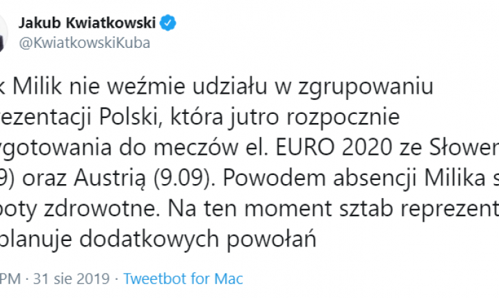 PILNE! Reprezentant Polski z powodu KŁOPOTÓW ZDROWOTNYCH WYPADA ze zgrupowania kadry